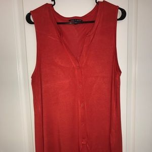 Cable & Guage sleeveless top with tie front